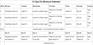 21 Day Fix Workout Schedule Week 3 Anotherhackedlife Com