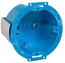 Instead of an opening for a gas pipe, they would have their own fixture stud for attaching a light fixture to. Carlon Bh614r Round Old Work Box 3 1 2 Inch Blue Electrical Outlet Boxes Amazon Com