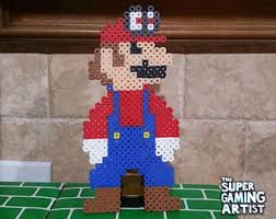 Wintergear Mario Super Mario Super Mario Perler Super Etsy Perler Bead Mario Mario Super Mario