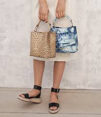 Brahmin Melbourne Collection Mini Amelia Crocodile Embossed Bucket Bag Dillard S Bucket Bag Bags Leather Shoulder Bag