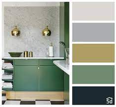 Warm color palette if you love lots of bright and bold colors but don't want your kitchen to appear as if a rainbow exploded inside of it, consider working with analogous colors: Kitchen Interior Color Palette Green Black Kitchen Color Palettes Color Palette Interior Design Green Interior Design