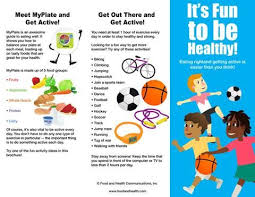 Kids Myplate And Physical Activity Brochure Packet Of 25 Physical Activities For Kids How To Stay Healthy Brochure