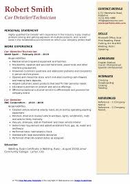 We are looking for an experienced car salesman. Car Detailer Resume Samples Qwikresume