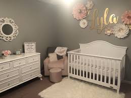 The Beginning Of Lyla S Nursery Blush Pink Gold And Grey Nursery Baby Girl Nursery Decor Girl Nursery Room Baby Girl Nursery Room Ideas Pink