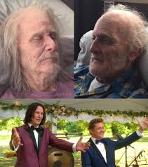 95-year-old makeups for Keanu Reeves and Alex Winter for their roles in  #BillAndTedFaceTheMusic by Kevin Yagher Productions Inc.