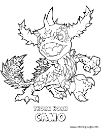 Download camouflage coloring pages and use any clip art,coloring,png graphics in your website, document or presentation. Skylanders Swap Force Thorn Horn Camo Coloring Pages Printable