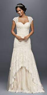 Tiered Lace Mermaid Wedding Dress With Beading David S Bridal Lace Mermaid Wedding Dress Bridal Wedding Dresses Wedding Dresses Trumpet Sweetheart