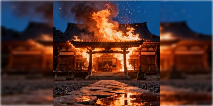 Japan Temple Fire | পুড়ে ছাই ৫৭০ বছরের পুরনো শিন্তো মন্দির! জাপানে অভিযোগের তীর শরণার্থীদের দিকে