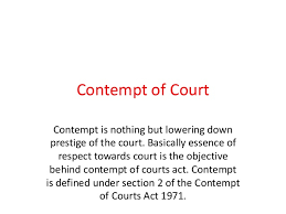 Civil contempt of court most often happens when someone fails to adhere to an order from the court, with resulting injury to a private party's rights. Contempt Of Court