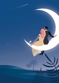 Wedding And Moonlight By Marie Colin Illustration Illustration Design Graphique Graphiste