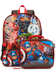 The Avengers Avengers Backpack With Lunch Bag Walmart Com Walmart Com