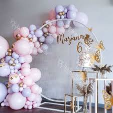 Use variety of blues to your the purple color looks royal and you can use purple and white balloons and ribbons for decorations. Diy Balloon Garland Arch Kit Macaron Pastel Pink Purple Girl Birthday Decoration Baby Shower Anniversary Party Globos Supplies Buy At The Price Of 14 40 In Aliexpress Com Imall Com