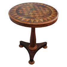 Heritage antique pedestal game table. Gorgeous Round Empire Tilt Top Parquetry Game Or Chess Table Chess Table Modern Game Tables Table