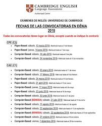 Maybe you would like to learn more about one of these? Novas Chamadas Para Exames Oficiais De Cambridge Este 2018 No The English Institute
