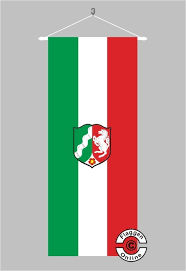 Der provinz großherzogtum niederrheinverliehene wappen zurück, das 1822 auf die rheinprovinz übertragen worden war. Nordrhein Westfalen Mit Wappen Banner Flagge Bannerfahnen Deutsche Bundeslander Flaggen Online De