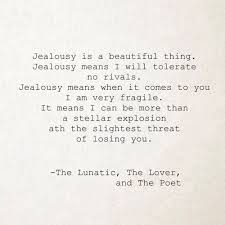The Lunatic The Lover And The Poet Jealousy Dealing With Jealousy Words