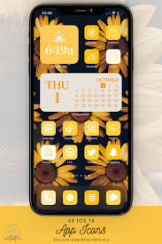 Ios 14 Icons Yellow Yellow App Icons Ios 14 Aesthetic Etsy In 2020 Homescreen Iphone Iphone Icon Iphone Wallpaper App