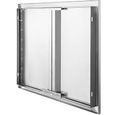 outdoor kitchen bbq island door