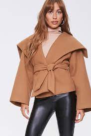 Shop moon river at lyst to discover a wide selection of the latest clothing, shoes, and accessories. Buy Camel Tie Waist Wrap Jacket For Women Online By Forever21 Forever21 In
