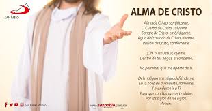 Maybe you would like to learn more about one of these? Uzivatel San Pablo Mexico Na Twitteru La Oracion Alma De Cristo Tiene Imagenes Vividas Que Permite A Quien La Reza Meditar En La Pasion De Cristo Y Su Relacion Con El Senor