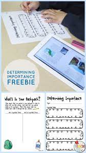 Determining Importance Activities Freebies This Graphic Organizer And Worksheet Are Perfect For T Elementary Reading Common Core Reading Teaching Elementary