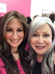 Rochelle and Danielle are here at the Woodland Hills store today till 4:00  pm and would love to meet you! Rochelle (right) is wearing Candice in  Silver Stone and Danielle (left) is