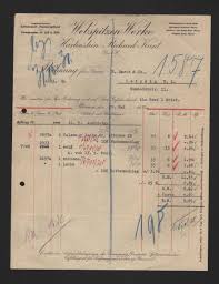 HARTENSTEIN, Rechnung 1931, Richard Kant Webspitzen-Werke