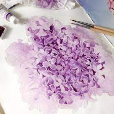 Elena Limkina On Instagram The Second Sketch Of Lilac I Ll Paint Sketches Of Lilac Until I Achieve The Best R Floral Watercolor Flower Painting Art Painting