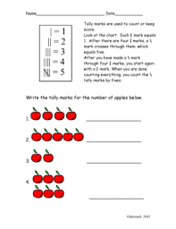 Fillable Online Write The Tally Marks For The Number Of