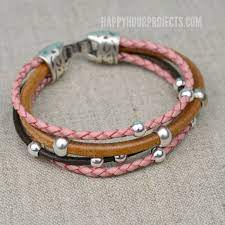 Have a look at these beautiful beaded bracelets and try this excellent, eye catching idea with your. Easy Beaded Diy Leather Bracelet Happy Hour Projects