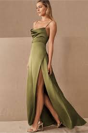Fame And Partners Rosabel Dress In 2020 Glamour Dress Olive Green Bridesmaid Dresses Satin Bridesmaid Dresses