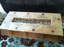 This can be done using four wine crates and four casters. Wine Crate Coffee Table
