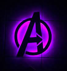 Avengers Illuminated Symbol Sign Marvel Lights Marvel Wall Art Avengers Wallpaper