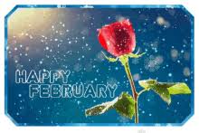Hello february written on hanging red hearts and old wooden background. Hello February Gifs Tenor