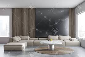 Free and fast worldwide shipping. Interior Of Comfortable Living Room With Wooden And Black Marble Stock Photo Picture And Royalty Free Image Image 119445404
