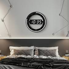 Digital led wall clock large display blue led display digital led. Led Digital Wall Clock Modern Design Decorstar Home Decor