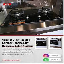 Customer saya tambah 2 kaki lagi untuk kabinet bawah menjadikan harga. Kabinet Kompor Tanam Di Jakarta Utara Stainless Revon