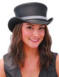 Jamin Leather Crystal Band Black Leather Top Hat H56505kcry L Walmart Com Walmart Com