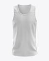 Download Men S Running Singlet Mockup Front View In Apparel Mockups On Yellow Images Object Mockups