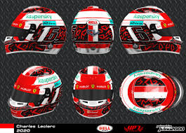 Leclerc is currently competing in his second formula 1 season. 3d Racing Helmets Charles Leclerc Helmet 2020 Download
