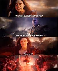 Avengers Endgame Scarlet Witch Vs Thanos Marvel Funny Marvel Jokes Marvel
