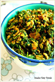 Sreelus Tasty Travels Curried Spinach Egg Fry Spinach Egg Burji Fried Spinach Spinach Egg South Indian Vegetarian Recipes