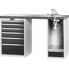 Maybe you would like to learn more about one of these? Vario Werkbank Mit 2 Gehausen Klapp Hohenverstellgerat Hohe 950 Mm Eluplan Platte Dunkel 20 20g