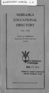 Nebraska Educational Directory, 1935-1936