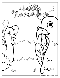 15 Free Printable November Coloring Pages for Kids
