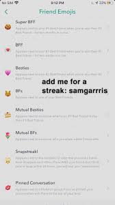 The snapchat emoji can be used to denote particular interactions, moods, and relations between you and the contacts. Add Smgarrris Snapchat Names Snapchat Friend Emojis Snapchat Best Friends
