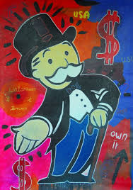 Monopoly man monopoly art monopoly print neon art street art graffiti art stencil art home decor gift for him money art neon sign man cave. Monopoly Man Malerei Von Conrad Bloemers Artmajeur