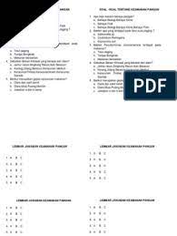 Pilihlah salah satu jawaban yang paling tepat dengan menyilang huruf pilihan pada lembar jawab yang tersedia! Soal Dan Jawaban Keamanan Pangan Pdf
