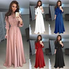 Casual women's outfit ideas from cabi clothing. Zogaa Summer Women Fashion Dress Elegante A Line Long Sleeve Long Dress Female Sexy Solid Slim Fit Buttoned Maxi Dress 2019 Hot Dresses Aliexpress