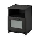 BRIMNES Nightstand, black, 15 3/8x16 1/8 